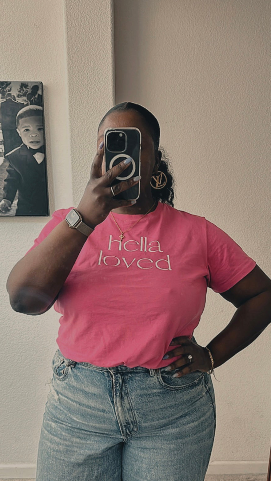 Hella Loved T-shirt - Pink