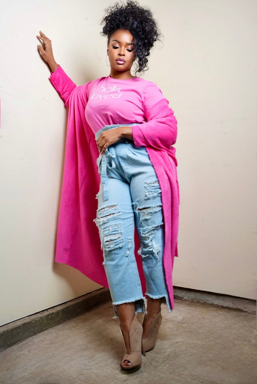 Hella Loved T-shirt - Pink