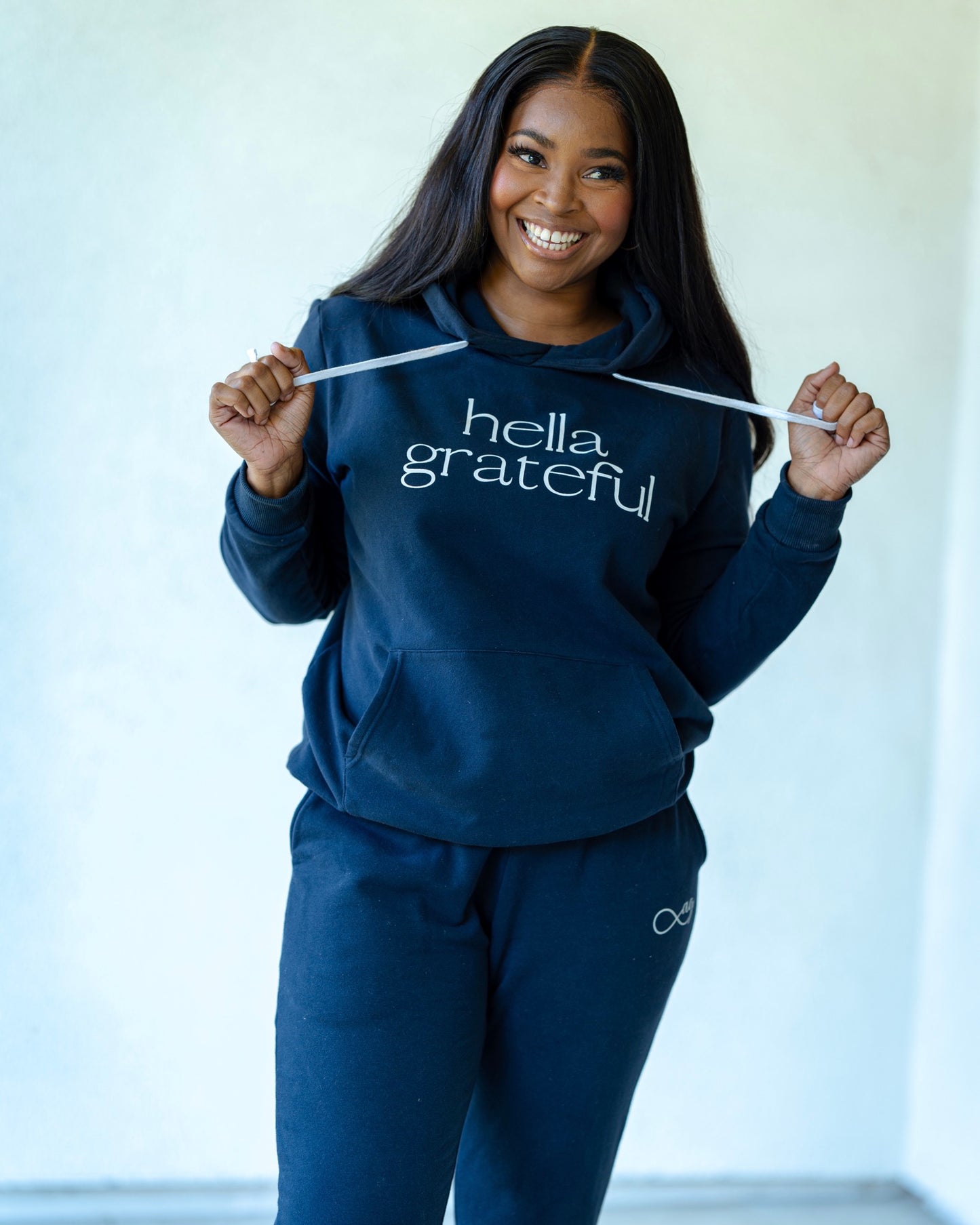 Hella Grateful Hoodie (Navy Blue)