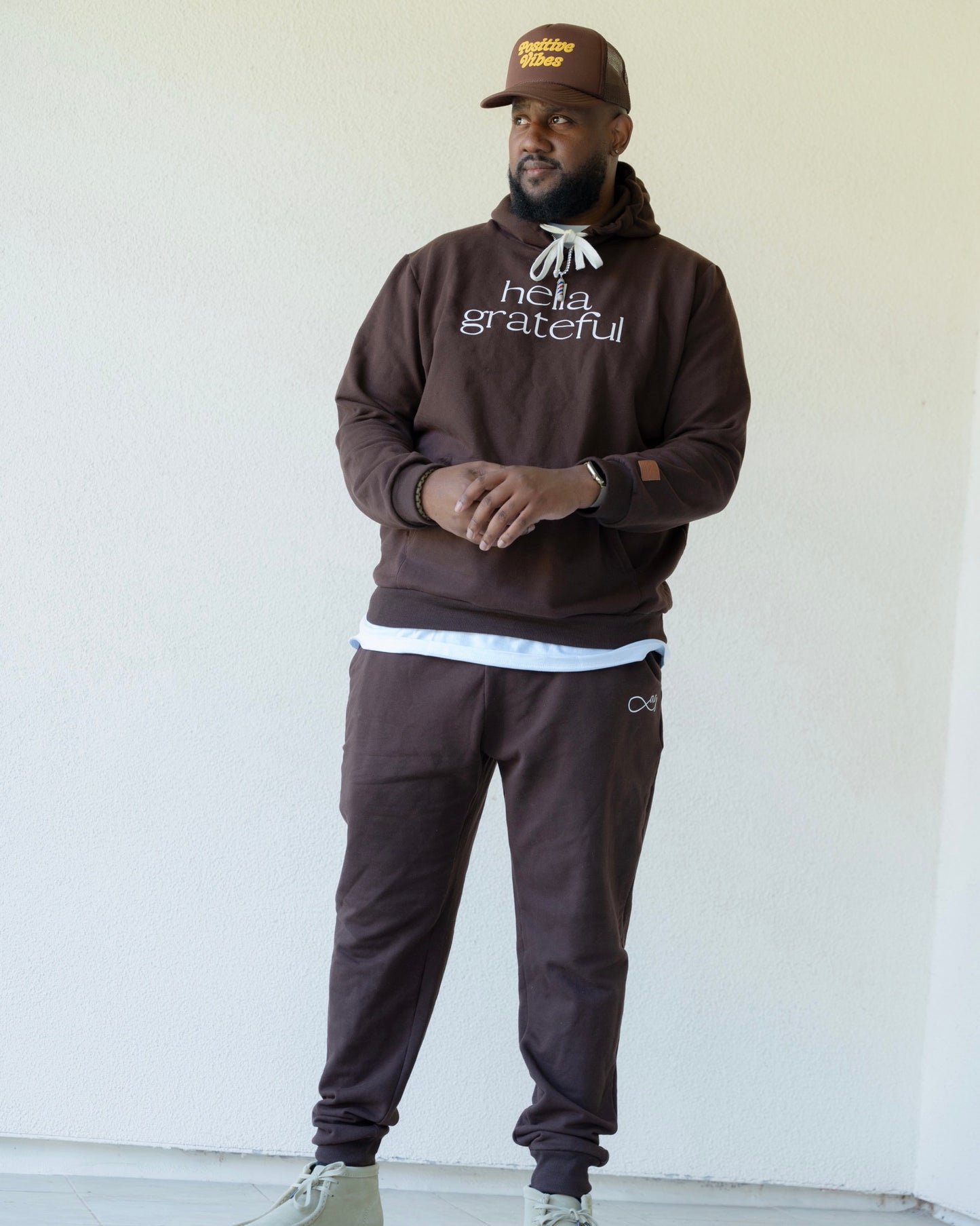 Hella Grateful Joggers (Brown)