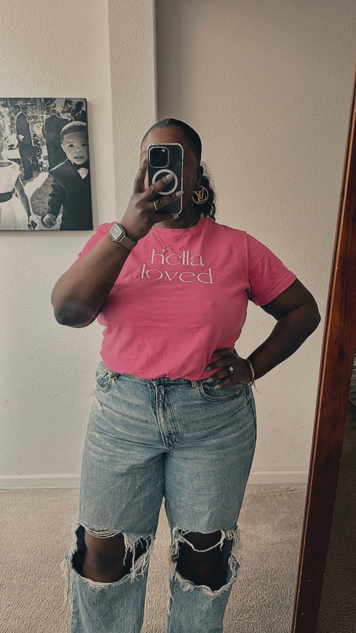 Hella Loved T-shirt - Pink