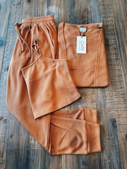 Waffle Print Lounge Set